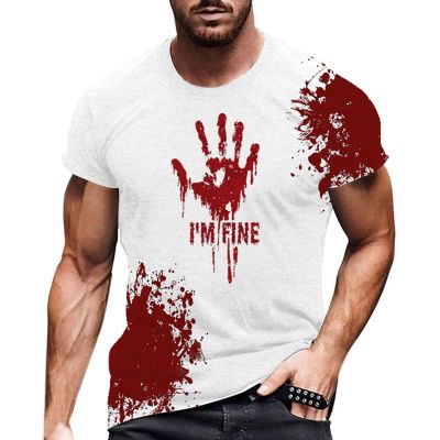 WILLBEST Horror t Shirts Men Mens Padded Jackets Without Hood Mens Coats and Jackets Checked Plain t Shirts Men Fancy Dress Halloween Shirt Waterproof rain Horror Tshirt Summer