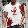 WILLBEST Horror t Shirts Men Mens Padded Jackets Without Hood Mens Coats and Jackets Checked Plain t Shirts Men Fancy Dress Halloween Shirt Waterproof rain Horror Tshirt Summer view 2