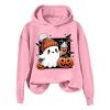 WILLBEST halloween sweatshirts for women blouse skull funny graphic graphic tees funny hoodies tops pumpkin face pumpkin face ghost leopard printed pullover top halloween view 1