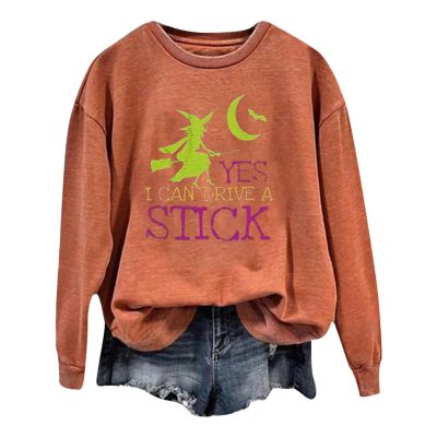WILLBEST womens letter print dressy casual long sleeve pullovers shirt tunic tops lightweight skull loose halloween top soft plaid pumpkins halloween costumes for women autumn shirts