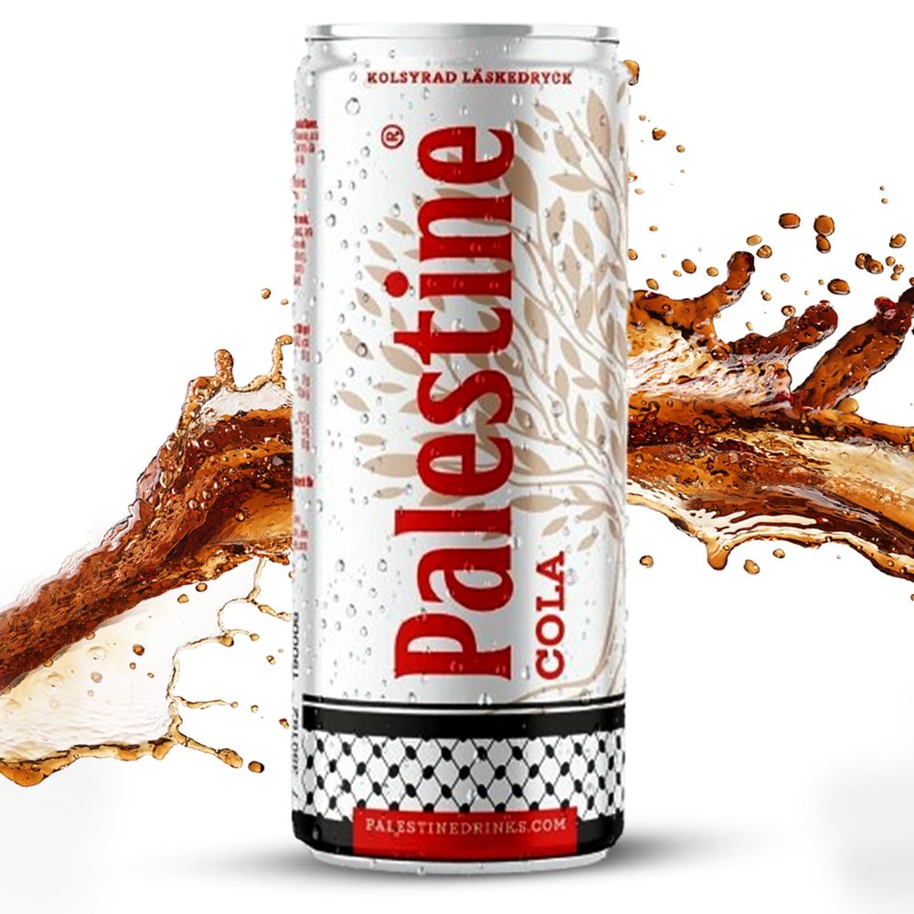 Palestine Cola  Pack of 24 330ml Cans  Fizzy Drinks made with Natural Ingredients  Natural Flavouring with No Added Preservatives  Halal & Vegan  Multi Pack  Liberty for Everyone