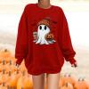 WILLBEST oversized halloween sweatshirt women crew neck tees crewneck tunic shirts cute black crew neck tshirt pumpkin letter tops autumn halloween costumes for women costume view 3