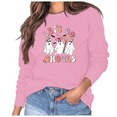women crew neck pullovers tee dressy casual pumpkin leopard stripe tops witch skull crew neck halloween top pumpkin dressy casual halloween sweater shirts for women