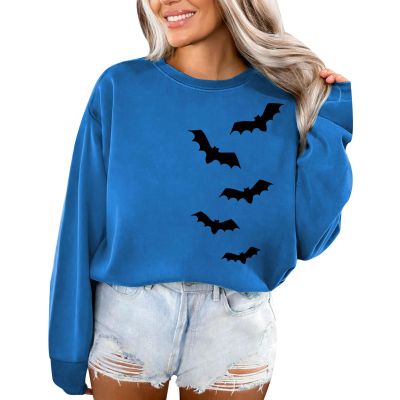 WILLBEST 2024 halloween shirts for women autumn halloween blouse pullover pumpkin skull skull holiday blouses tee hoodies tops tees pullovers sweater pajamas