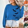 WILLBEST 2024 halloween shirts for women autumn halloween blouse pullover pumpkin skull skull holiday blouses tee hoodies tops tees pullovers sweater pajamas view 2