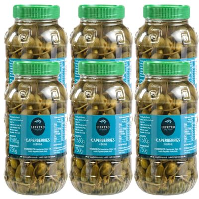 Caperberries in Brine 1.58KG Lefktro (Pack of 6)