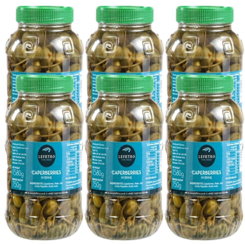 Caperberries in Brine 1.58KG Lefktro (Pack of 6)