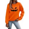 WILLBEST womens autumn vintage holiday pumpkin print shirts pumpkin print cute novelty pullover tops shirts ghost tshirt halloween costumes for women autumn women's halloween cardigan view 1