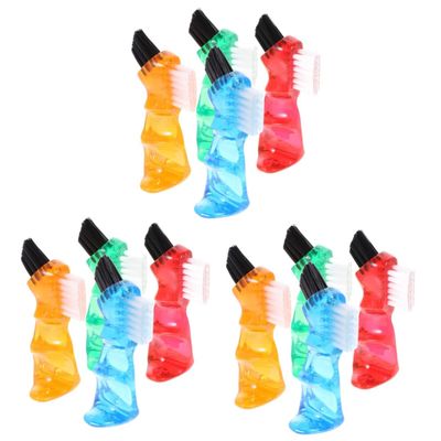 HAPINARY 12pcs Mini Double-Head Denture Brush Small Portable Toothbrush Heads for Oral Care Household Cleaning Tool Soft Bristles for Home Use