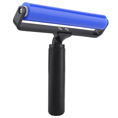 Reusable Lint Roller, Lint Rollers Silicone Dust Removal Roller Sticky Rollers For Floor Blue Long Time Use For Dander, Dust, Fiber, Rubber Powder Removal (6 Inch)