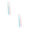 BCOATH 4pcs Ultra Toothbrush Gums Care Long Handle Soft Bristle Toothbrush for Braces Daily Use view 1