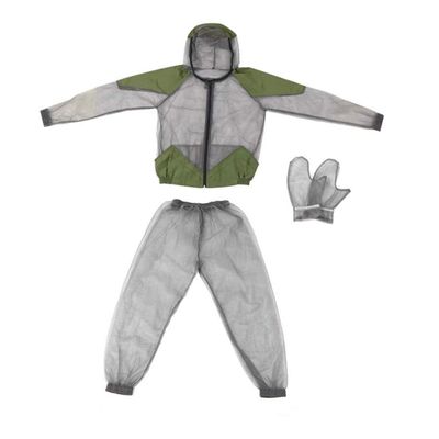 Healvian Outdoor Midge Suit for Men Women 1 Set Breathable Mesh Jacket Hood and Pants Sun Protection Clothing for Camping Net Clothing Protection from Bugs Flies Gnats No-See-Ums Midges