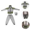 Healvian Outdoor Midge Suit for Men Women 1 Set Breathable Mesh Jacket Hood and Pants Sun Protection Clothing for Camping Net Clothing Protection from Bugs Flies Gnats No-See-Ums Midges view 4