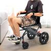 UYSELA Wheelchairs Folding Lightweight, Maximum Load 100kg/220 Lbs, Ultra Lightweight, Compact for the Apartment and on the Way Transport view 2
