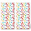 20 Individual Handkerchiefs Wedding Heart Rain Colourful 2 Packs of 10 Individual Paper Handkerchiefs Printed Gift view 1