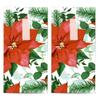 20 Individual Handkerchiefs Christmas Blooming Red Poinsettia 2 Packs of 10 Individual Paper Handkerchiefs Printed Gift view 1