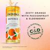 Twinings Defence-Orange and Passionfruit Flavoured Sparkling Tea-Refreshing Fruity Beverage(12X250ml Cans)-No Added Sugar,Low in Caffeine/Calorie,Healthy Alternative,Antioxidant Rich,Vegan,Gluten Free view 2