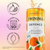 Twinings Defence-Orange and Passionfruit Flavoured Sparkling Tea-Refreshing Fruity Beverage(12X250ml Cans)-No Added Sugar,Low in Caffeine/Calorie,Healthy Alternative,Antioxidant Rich,Vegan,Gluten Free view 3