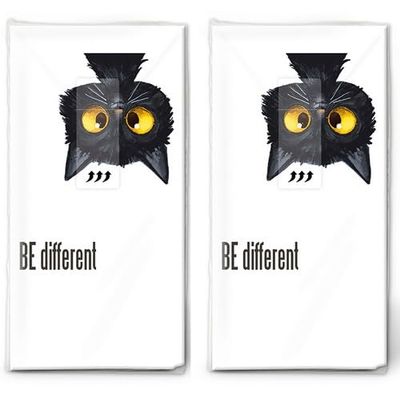 20 Individual Handkerchiefs Animal Motifs Be Different. 2 Packs of 10 Individual Paper Handkerchiefs Printed as a Gift