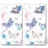 20 Individual Handkerchiefs Animal Butterflies in Blue. 2 Packs of 10 Individual Paper Handkerchiefs Printed Gift view 1