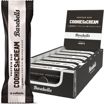 Barebell Protein Bar 12 x 55g (1 Box, Cookies & Cream)