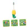 ORFOFE Cartoon Dinosaur Kids Toothbrush with Soft Silicone Bristles, Small Head Oral Cleaning Brush, Individually Packaged for Boys and Girls Ages 2-6 Random Color view 4