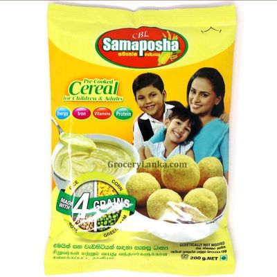 CBL Samaposha | Sri Lanka's Favorite Multigrain Meal, Enriched with Vitamins & Minerals | Natural, Nutritious, & Convenient Pre-Cooked Cereal | No Added colour, flavours & preservatives | (Pack 26)