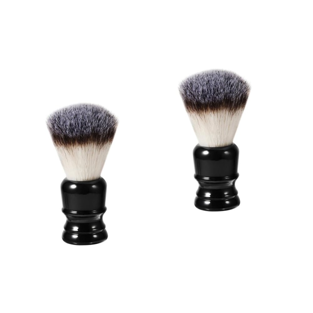 HAPINARY 2pcs Beard Brush for Men Bristles Cleaning Brush Styling Tool Resin Handle Portable for Men