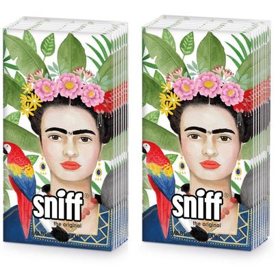 20 Individual Handkerchiefs Flowers Woman with Exotic Animals 2 Packs of 10 Individual Paper Handkerchiefs Printed Gift
