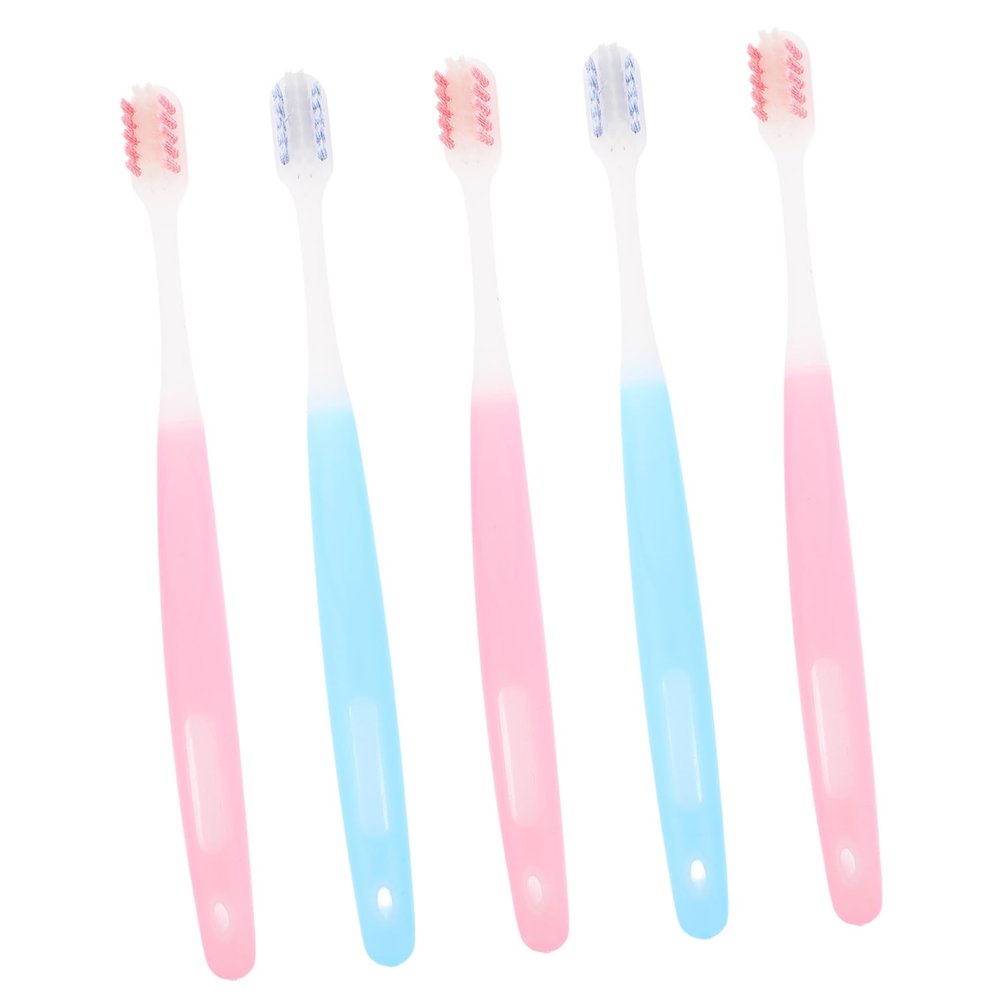 Healvian 5pcs Tooth Cleaning Brush Small Soft Bristles Orthodontic Toothbrushes Household Brace Toothbrushes Portable for Home Accessory