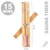 15-Minute Wooden Sauna Hourglass Timer - Wall-Mounted Rotating Heat Resistant Sand Clock (Pink) view 3