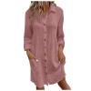 Sundresses for Women with Sleeves Boho Floral Print Eyelet Embroidery Camisoles Dress for Women Round Neck Sundresses Casual Beach 3/4 Sleeve Dress Womens Easter Dresses view 1