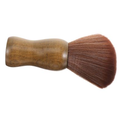 WOONEKY Male Shaving Brush and Mustache Care Brush with Natural Wood Handle Single-color Nylon Bristles for Personal Grooming and Beard Maintenance Random Color