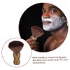 WOONEKY Male Shaving Brush and Mustache Care Brush with Natural Wood Handle Single-color Nylon Bristles for Personal Grooming and Beard Maintenance Random Color view 2