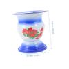 PLAFOPE Vintage Enamel Night Urine Pot with Anti-Slip Base, Thick Retro Bedside Chamber Pot for Home Use, Blue High-Leg Urinal Pail Suitable for Elderly and Travel Random Style view 3