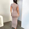 wrap Dress for Women Black and White Dress Cross Wedding Guest Women's Linen Dresses Backless Silk Silk Satin Rhinestone Mock Neck Romper Black Formal for Women Elegant view 2