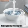 Pxcewdcx Laundry Pods Container,U-shaped Outlet Laundry Detergent Container - Laundry Detergent Holder Laundry Room Organization, Transparent For Washing Powder view 2