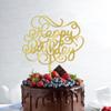 Happy Birthday Cake Topper,Glitter Happy Birthday Cake Decor,Birthday Party Cake Decoration Supplies (Acrylic) view 2