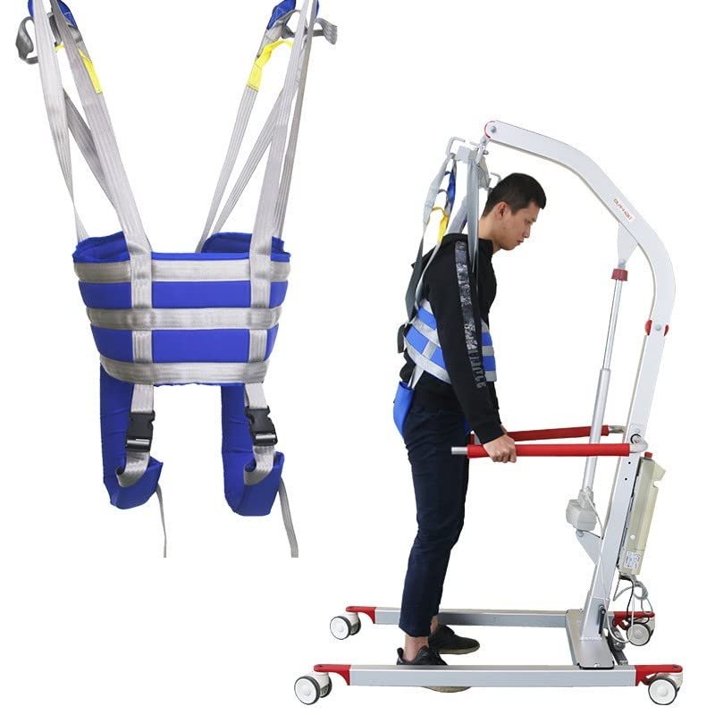 Full Body Sling Patient Lift - Hoist for Lifting Elderly, Bathroom Transfer Hammock, Walking Standing Aids for Handicapped - Heavy Duty Transfer Belts Medium