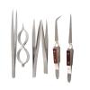 6pcs Jewelry Straight Curved Tip, Fiber Grip Soldering Tweezers Set, Self Lock Tweezer for Jewelry Making Tool view 1