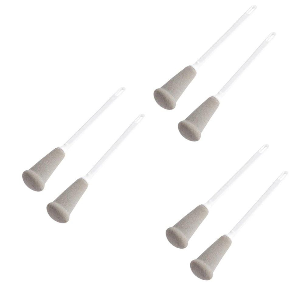 SEWOART 6pcs Handle Sponge Cleaning Brush for Glass Cups Bottles and Mugs Sponge Brush for Hard Reach Areas White Kitchen Cleaning Tool