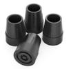 supregear 25mm Rubber Ferrules for Zimmer Frames, Walking Frames, 1" Replacement Feet Caps - 4 Pieces, Black view 1