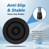 supregear 25mm Rubber Ferrules for Zimmer Frames, Walking Frames, 1" Replacement Feet Caps - 4 Pieces, Black view 2