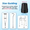 supregear 25mm Rubber Ferrules for Zimmer Frames, Walking Frames, 1" Replacement Feet Caps - 4 Pieces, Black view 3