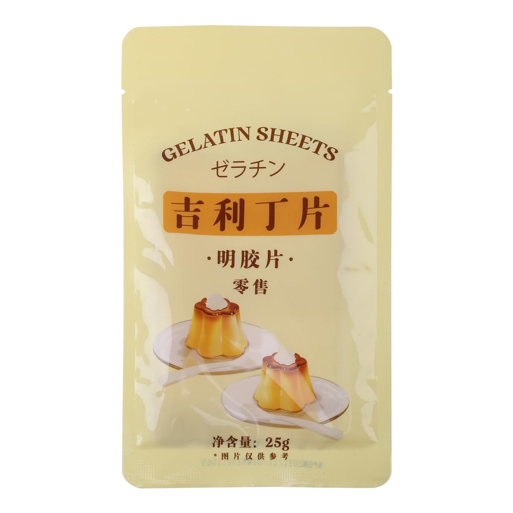 SZYDD Baking and Pastry Tools 25g 10 Sheets Gelatin Fish Leaves Silver Leaf Sheet Unflavored Baking Ingredients for Cooking Kitchen Supplies