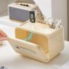 Tissue Box Cover, Multifunctional Tissue Box Holder, Cream White Modern Decorative Tissue Box Cover, Cute and Plastic Home Napkin Holder Desktop Tissue Paper Holder view 4