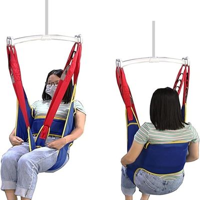 Patient Lift Toileting Sling,Bathroom Transfer Hammock 4-Point Transfer Sling Hoist For Lifting Elderly Divided Leg Sling Transfer Belt For Paralyzed Elderly And Disabled (Color : 1,Size : L)