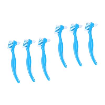 COLLBATH 2sets Care Toothbrush Brush Double Head Soft Bristles Toothbrush and Paste Holder Cleaning Brush for Daily Use 3pcs*2