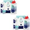 Avizor Ever Clean Plus 4 x 350 ml + 180 Tablets - Cleaning and Disinfectant Solution for Contact Lenses - Removes Lipids and Proteins - No Preservatives - Economy Pack view 1