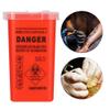 Sharp Container, Sharps Bin 1L Tattoo Plastic Sharp Container Tattoo Medical Disposal Biohazard Needle Waste Box Safe Lock Container Tattoo Supplies (Red) view 2